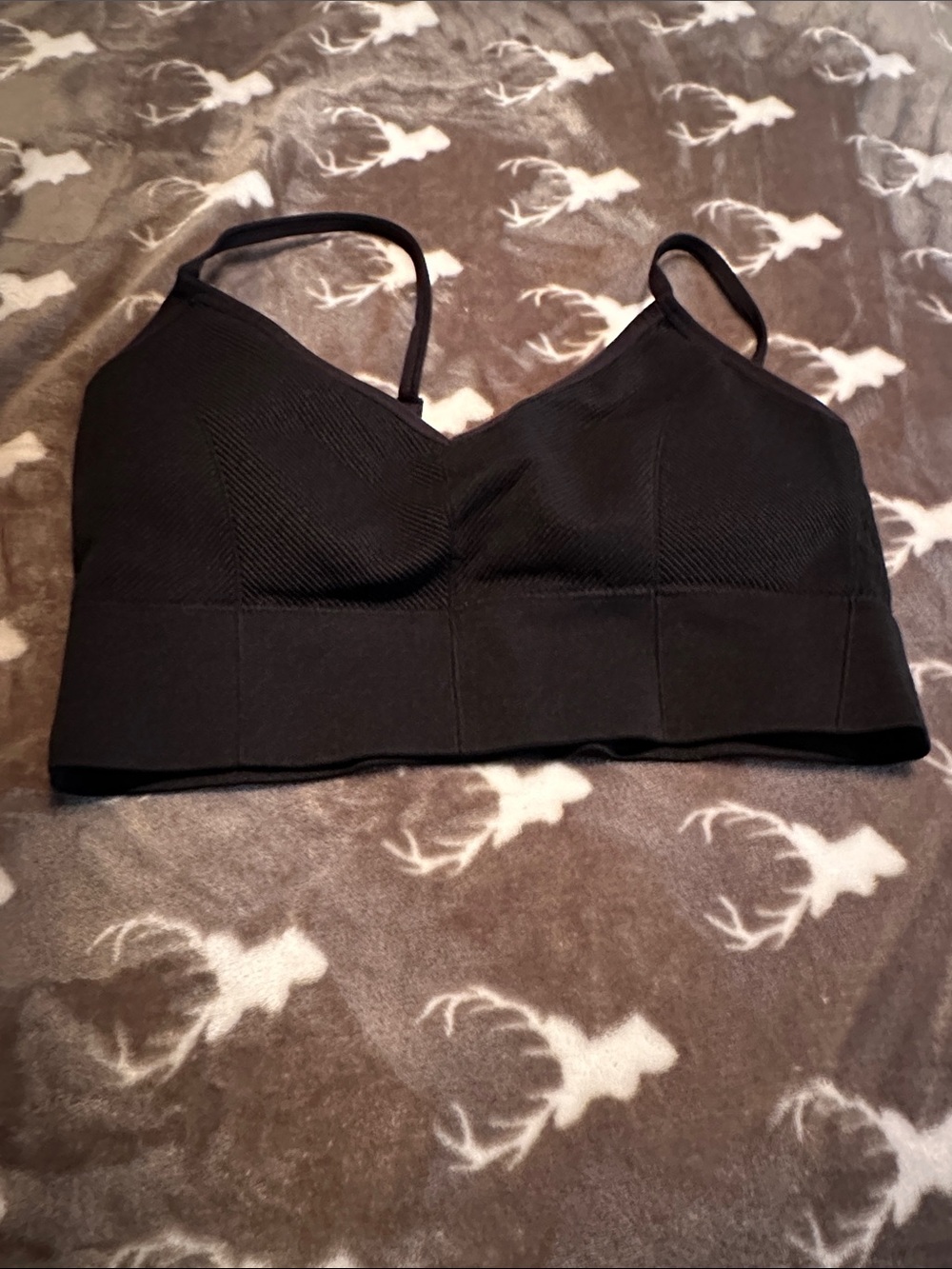 Everyday Black Seamless Longline Bralette